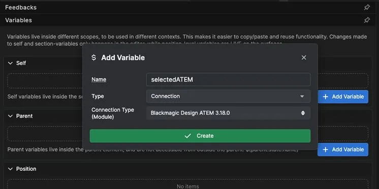 Buttons’ta yamalanabilir bağlantılar; paneli başka bir cihaza yöneltir