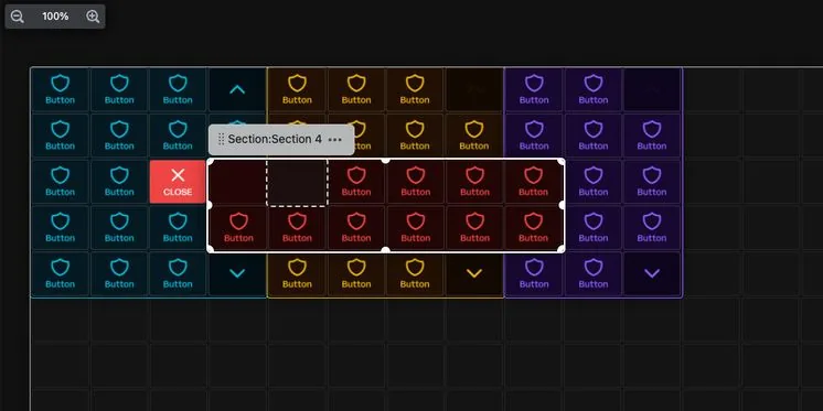 Bir Buttons kontrol yüzeyi üzerinde açılmış popover