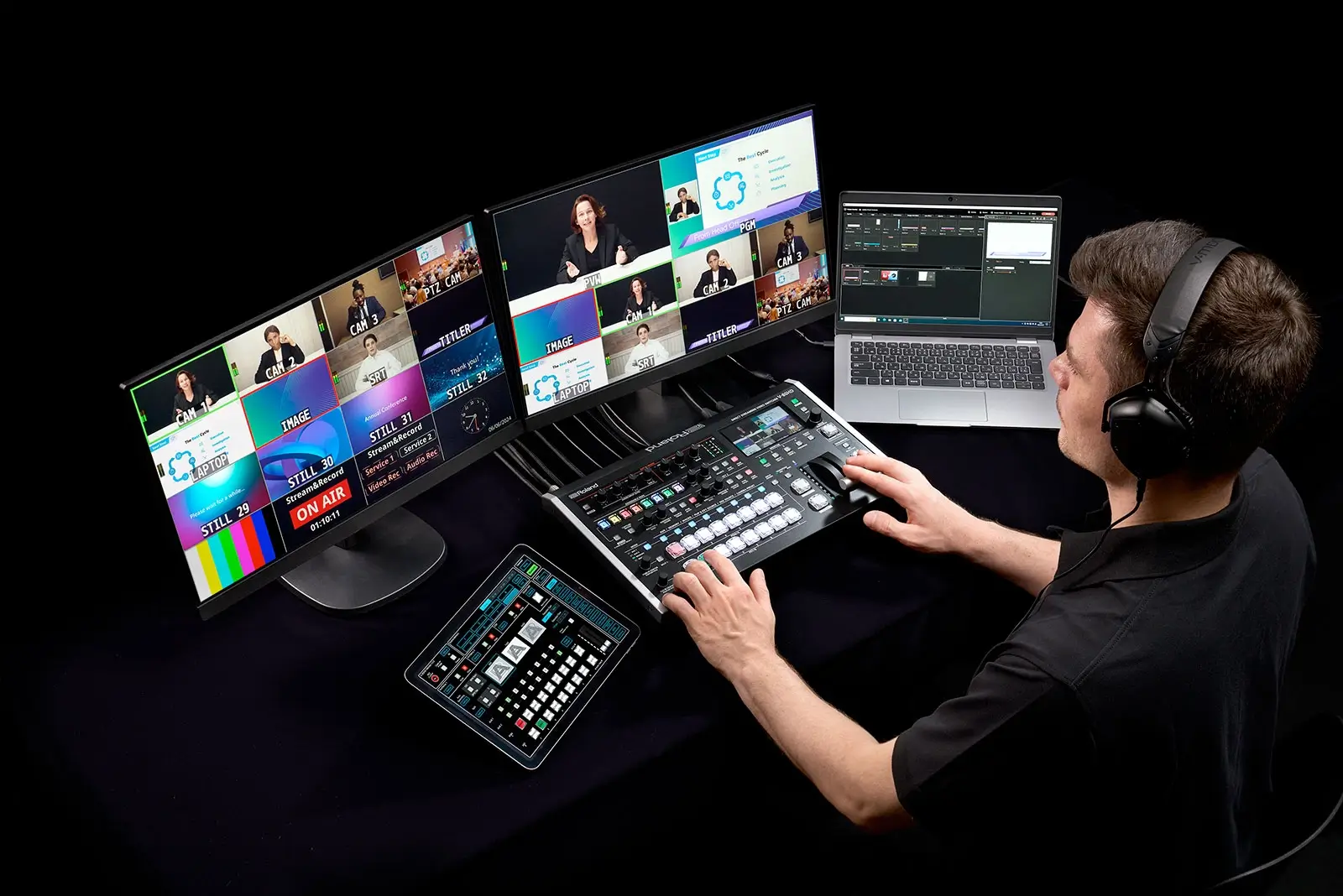 Roland V-160HD video switcher'ı